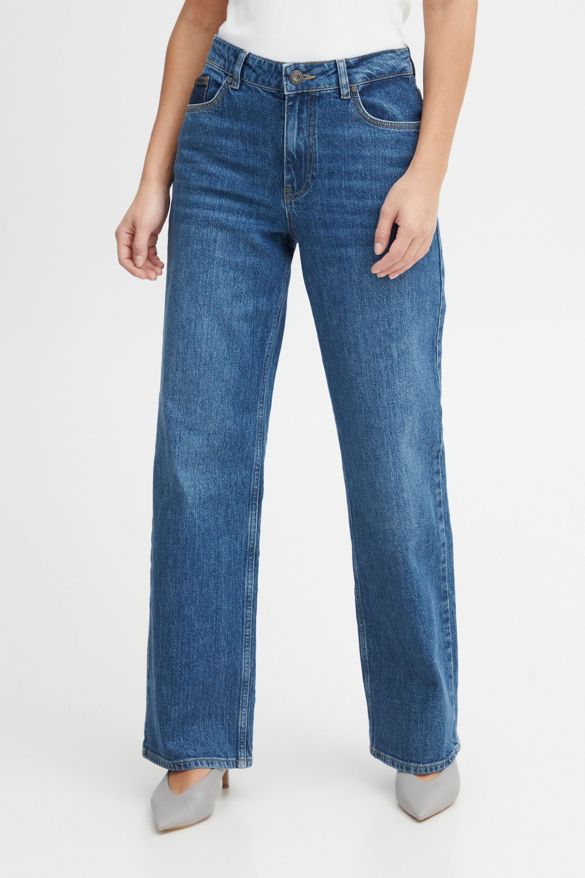 Medium - Pulz HW Jeans denim 5-Pocket-Jeans Leg 50207173 (200005) Wide blue PZVEGA Jeans
