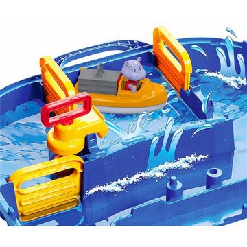 Aquaplay Wasserspieltisch AquaPlay´nGo, große Wasserstraße mit Booten, Spielfiguren und Koffer