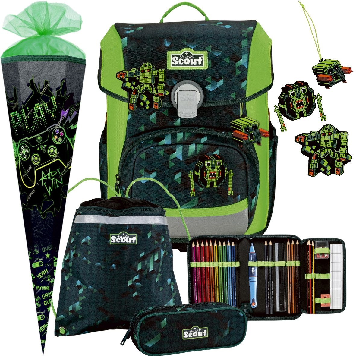 Scout Ранцы Jungen 1.Klasse in unterschiedlichen Modell-Sets (5-tlg)