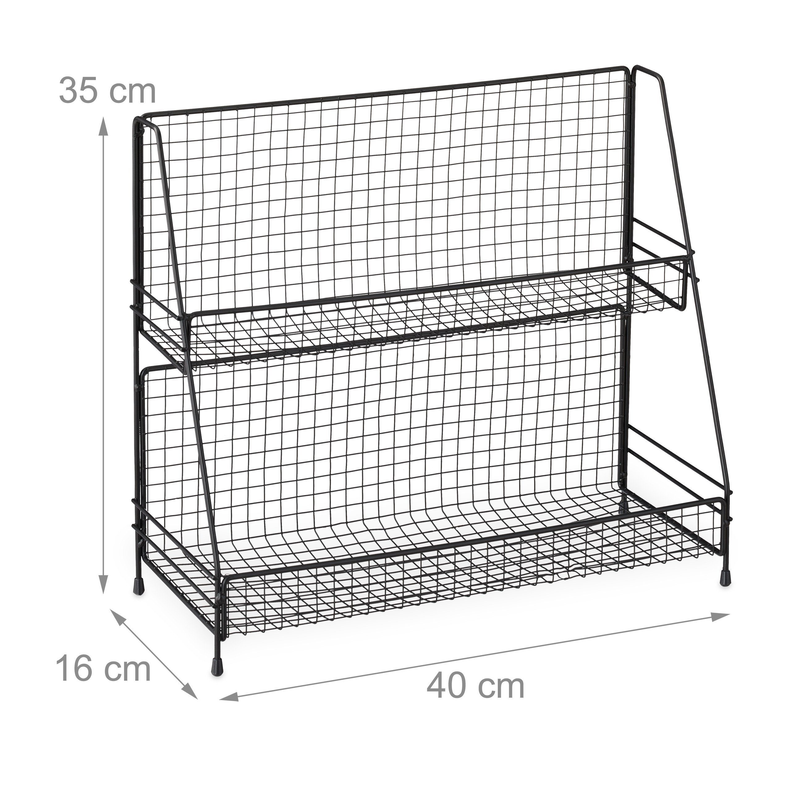 Metall Schwarz relaxdays Gewürzregal Gewürzregal