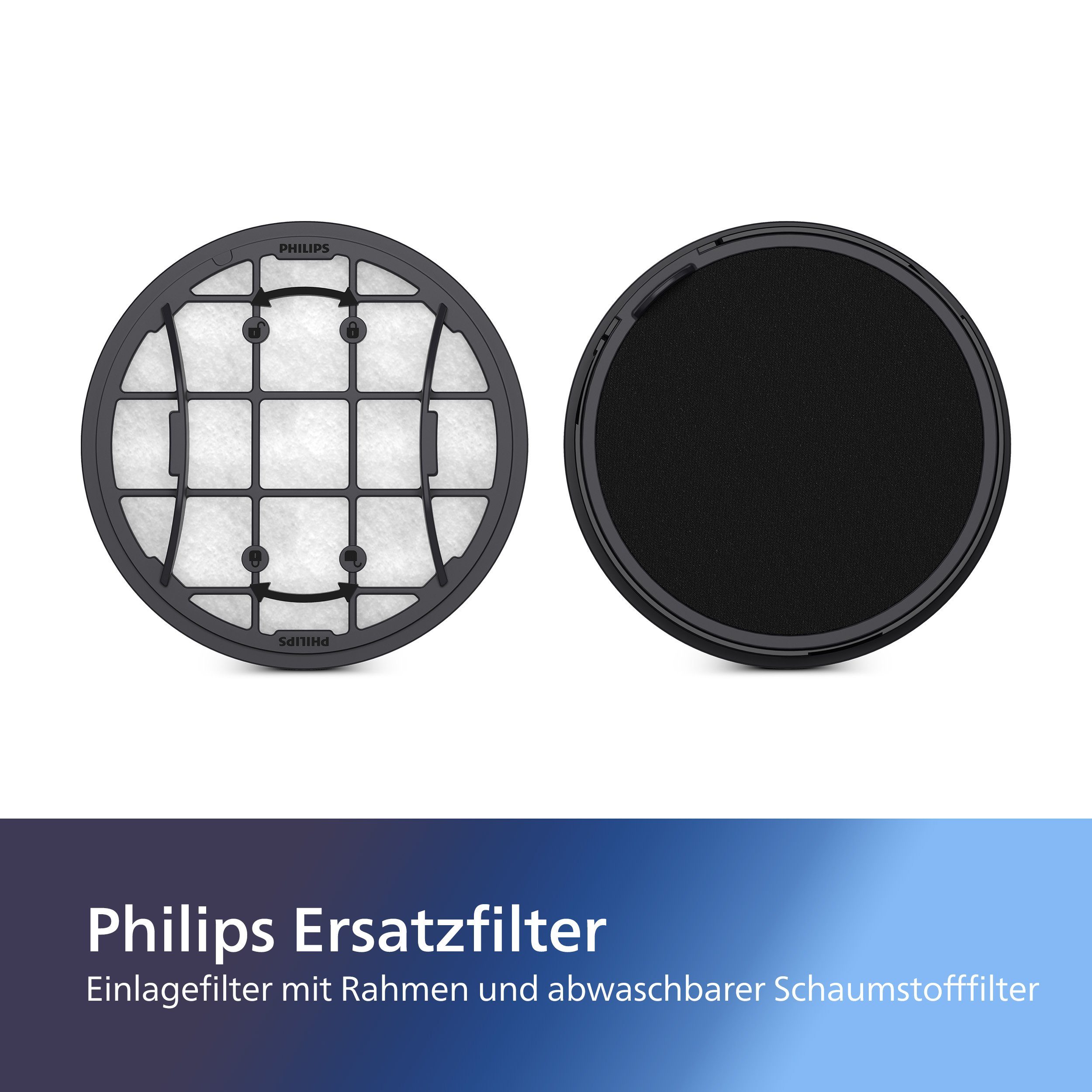 Philips Ersatzfilter XV1681/01 Philips Cordless VC 7000 & 8000 Series, Zubehör für XC7053, XC7055, XC7057, XC8055, XC8057, alle 6 Monate austauschbar
