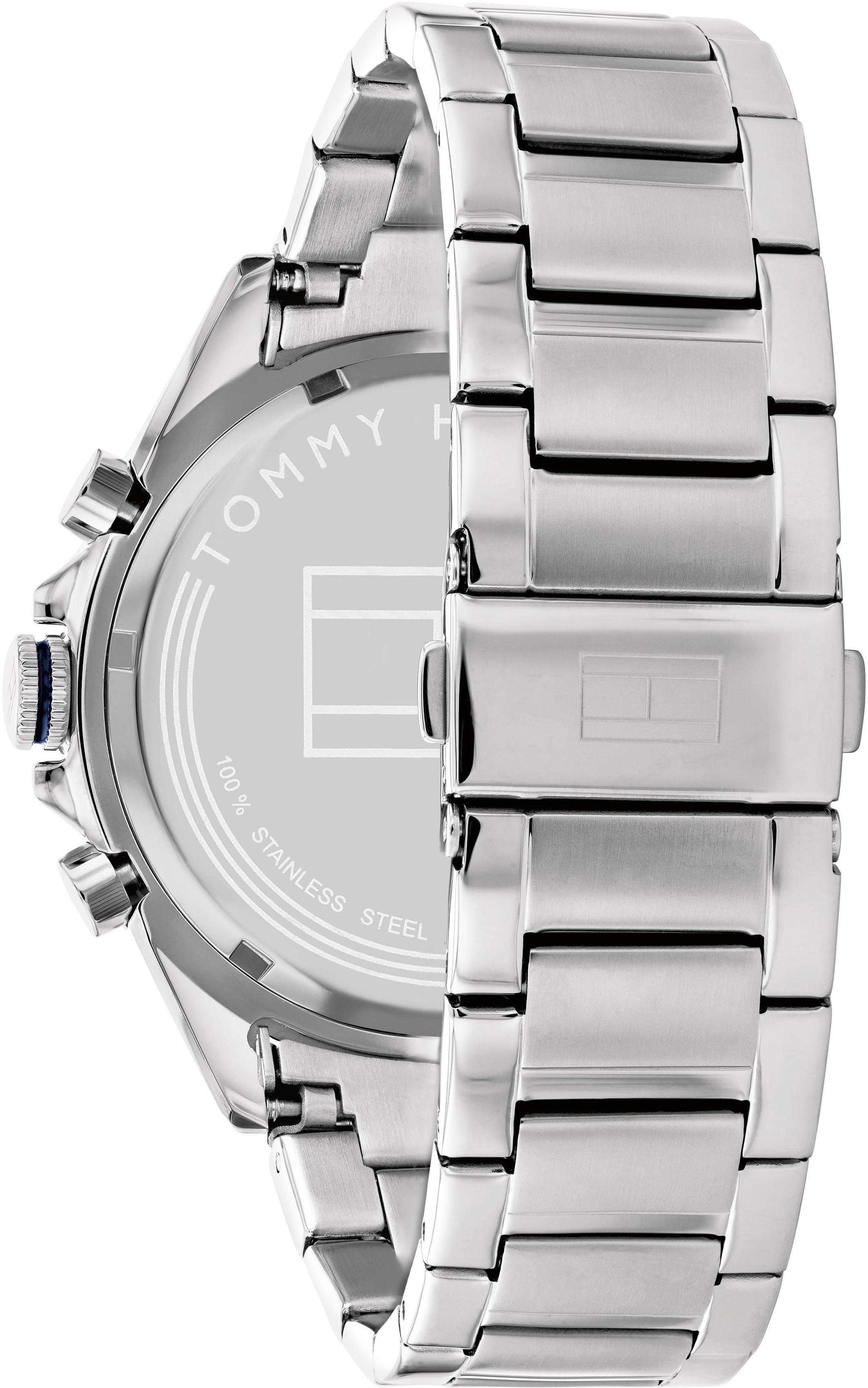 Tommy Hilfiger Multifunktionsuhr OWEN 1791968, Quarzuhr, Armbanduhr, Herrenuhr, Datum, Edelstahlarmband