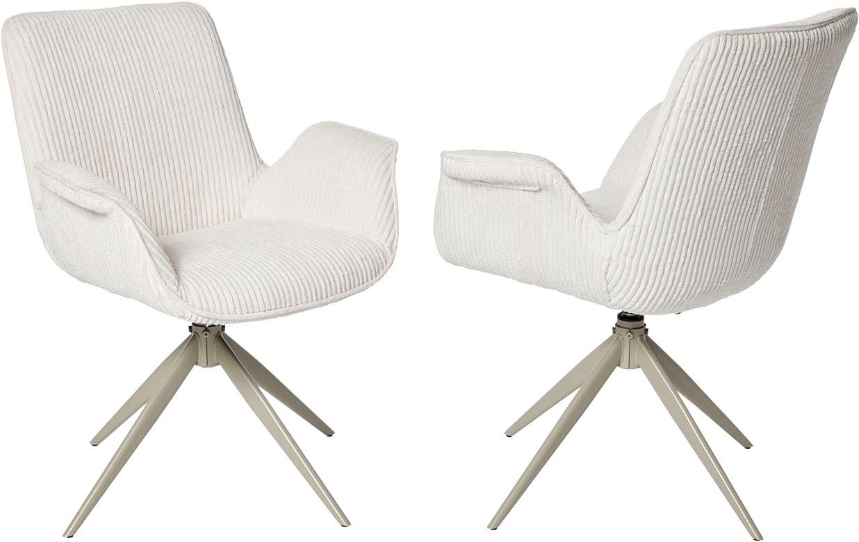 Jahnke Schalenstuhl BAT TWIST DUO, 2er Set, drehbar, gepolstert, mit Armlehnen, B:66xT:60,5xH:85 cm