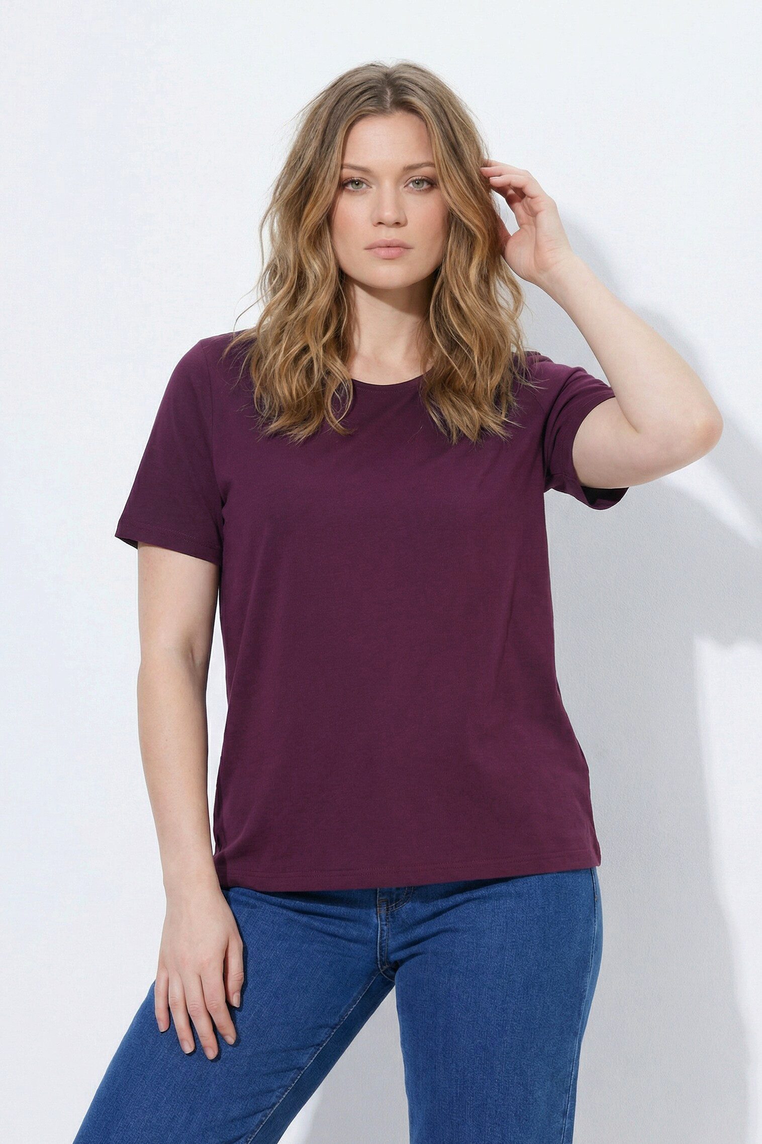 Ulla Popken T-Shirt T-Shirt Doppelpack Rundhalsausschnitt Regular