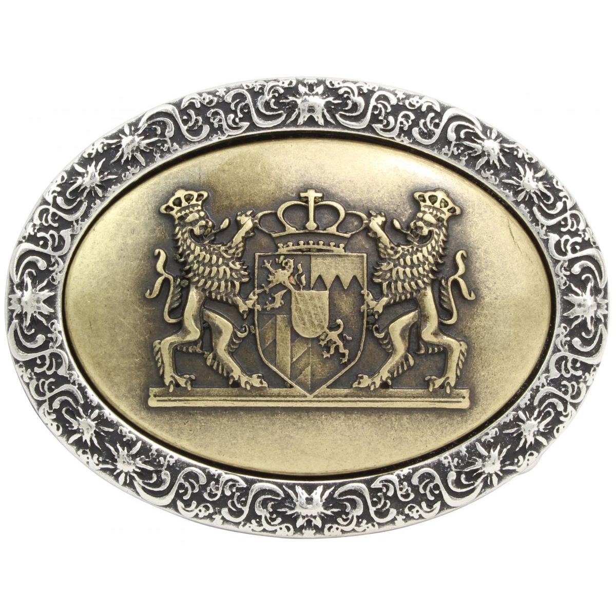 BELTINGER Gürtelschnalle Wappen Bayern 4,0 cm - Buckle Wechselschließe Gürtelschließe 40mm - Fü bicolor s/g | Gürtelschnallen