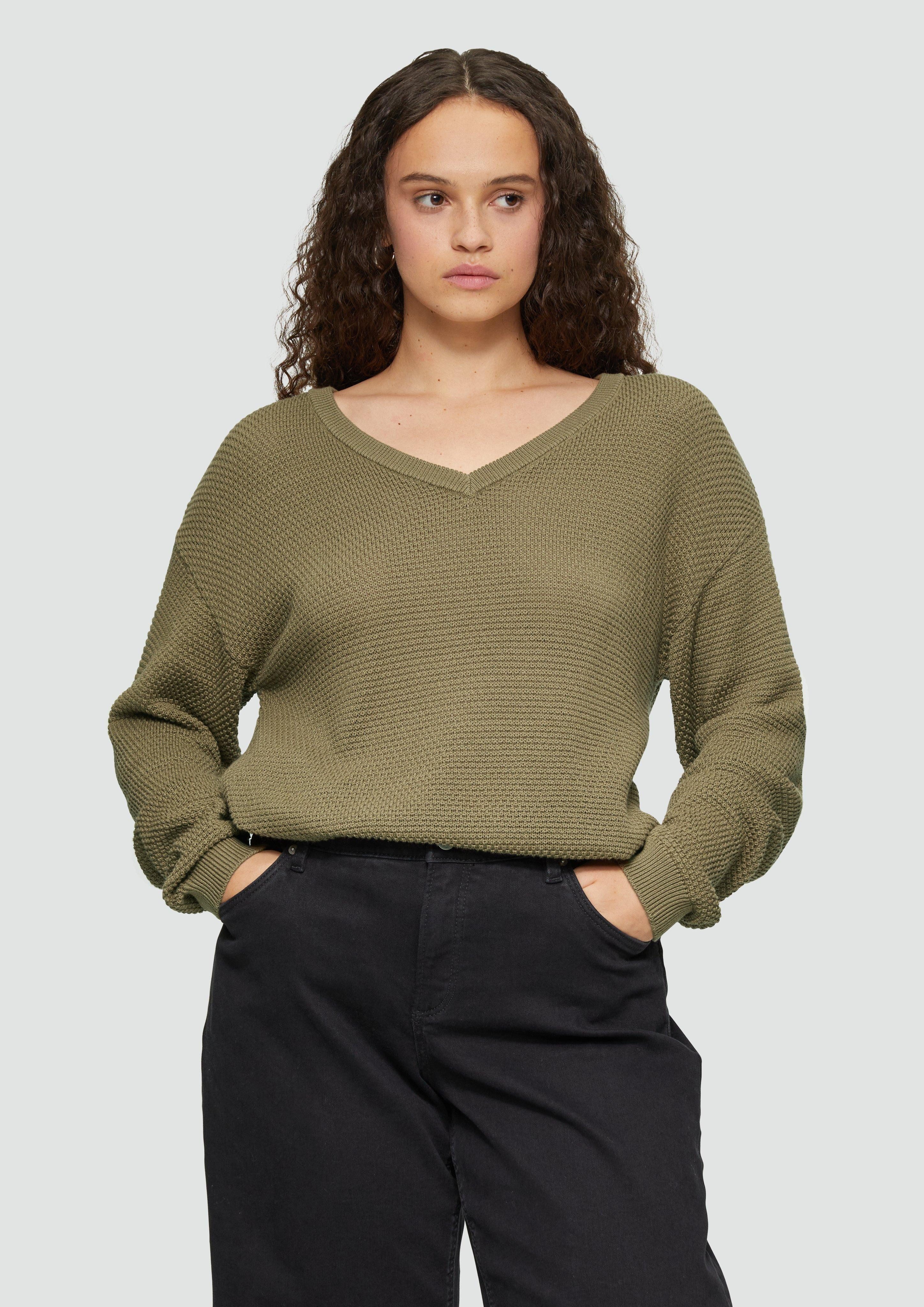 QS Strickpullover Pullover mit Strukturmuster und günstig online kaufen