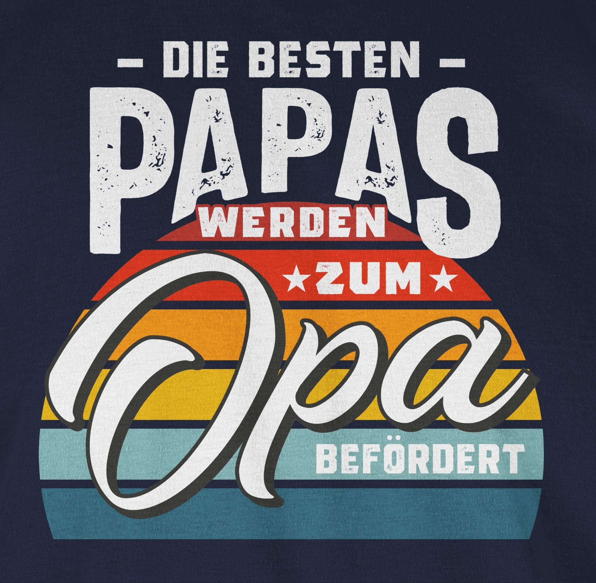 Geschenke Shirtracer werden Opa zum Blau I besten 01 Opa Navy wirst Papas befördert Die T-Shirt Du Opa