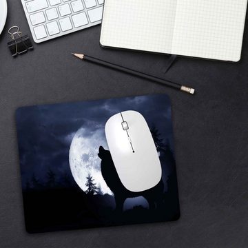 GRAVURZEILE Mauspad im Wolf Design - Bedrucktes Mousepad -, Geschenk für Familie & Freunde