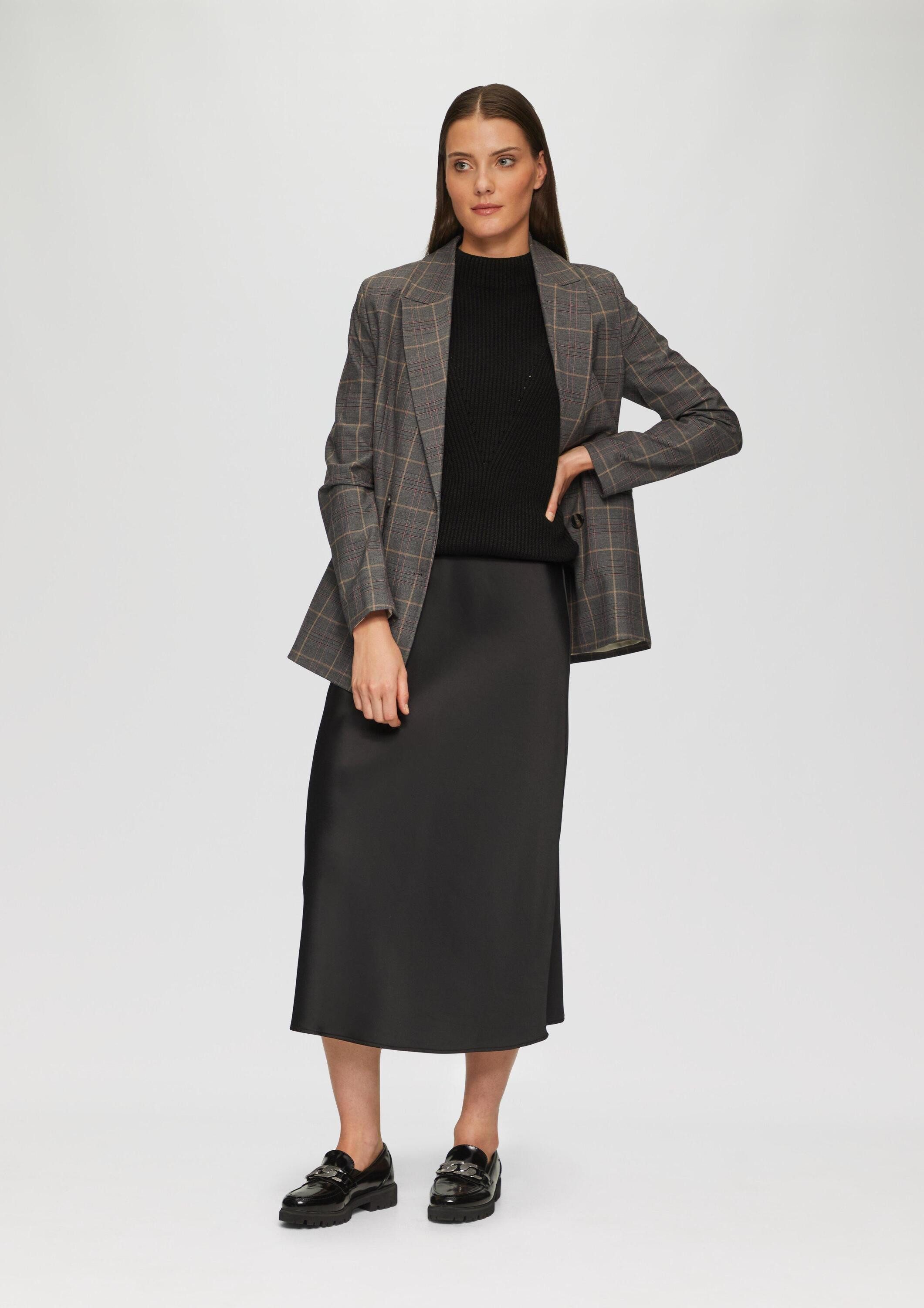 s.Oliver Kurzarmshirt Strickpullunder Oversized-Strickpullunder mit Ajour-Detail