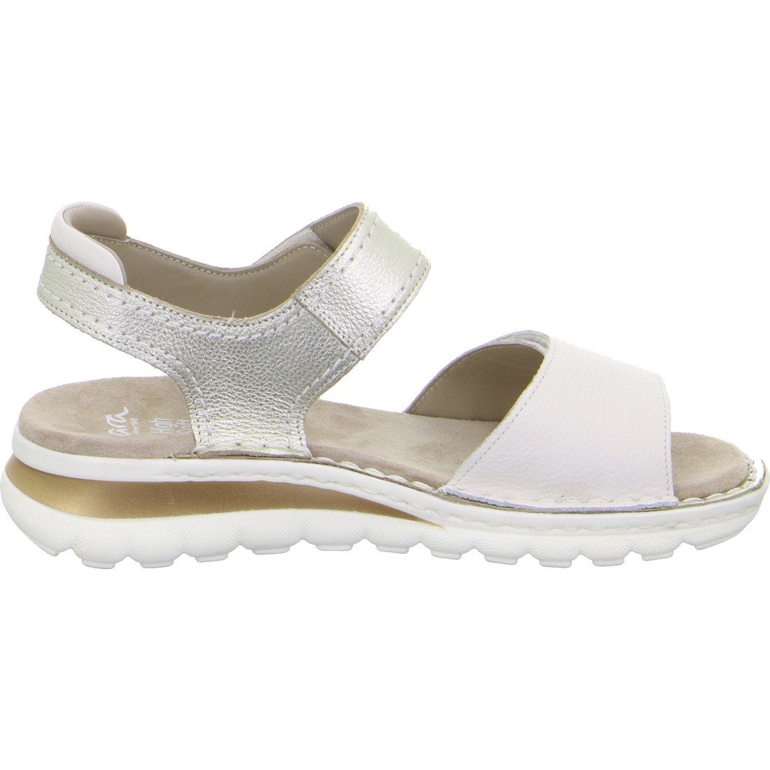 Sandalette Ara beige Damen Tampa Schuhe, Ara Leder - 048263 Sandalette