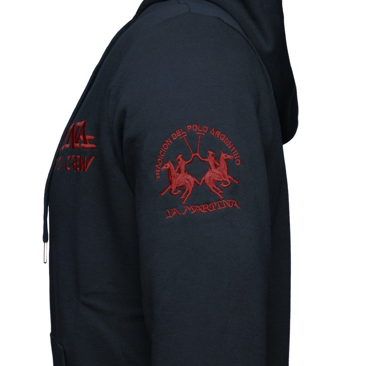 La Martina Sweatjacke XMF302 Herren Zip Hoodie, Kapuzenjacke, Trainingsjacken, Zip Pullover, Freizeitjacke