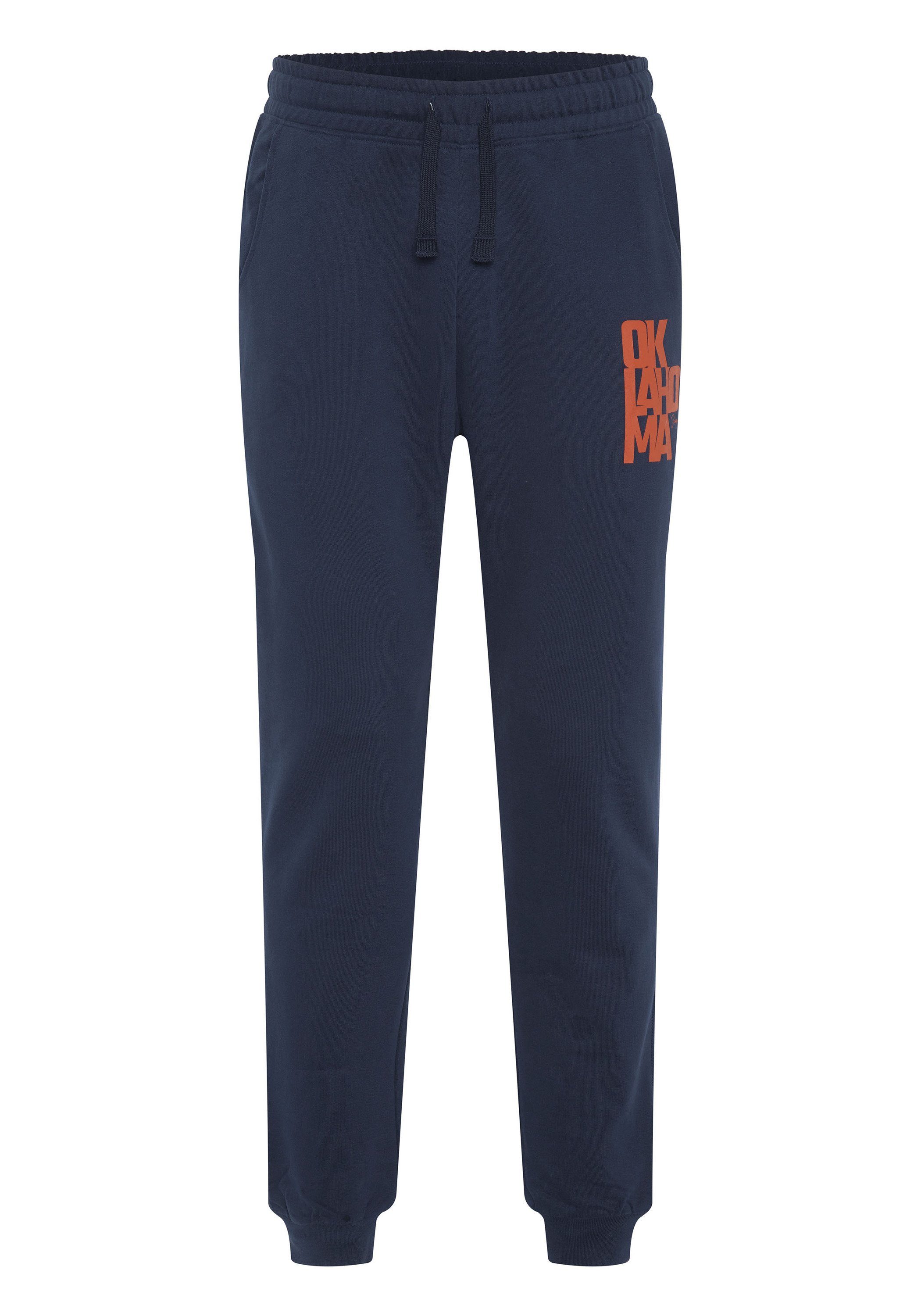 Oklahoma Jeans Sweathose mit Oklahoma Label Print günstig online kaufen