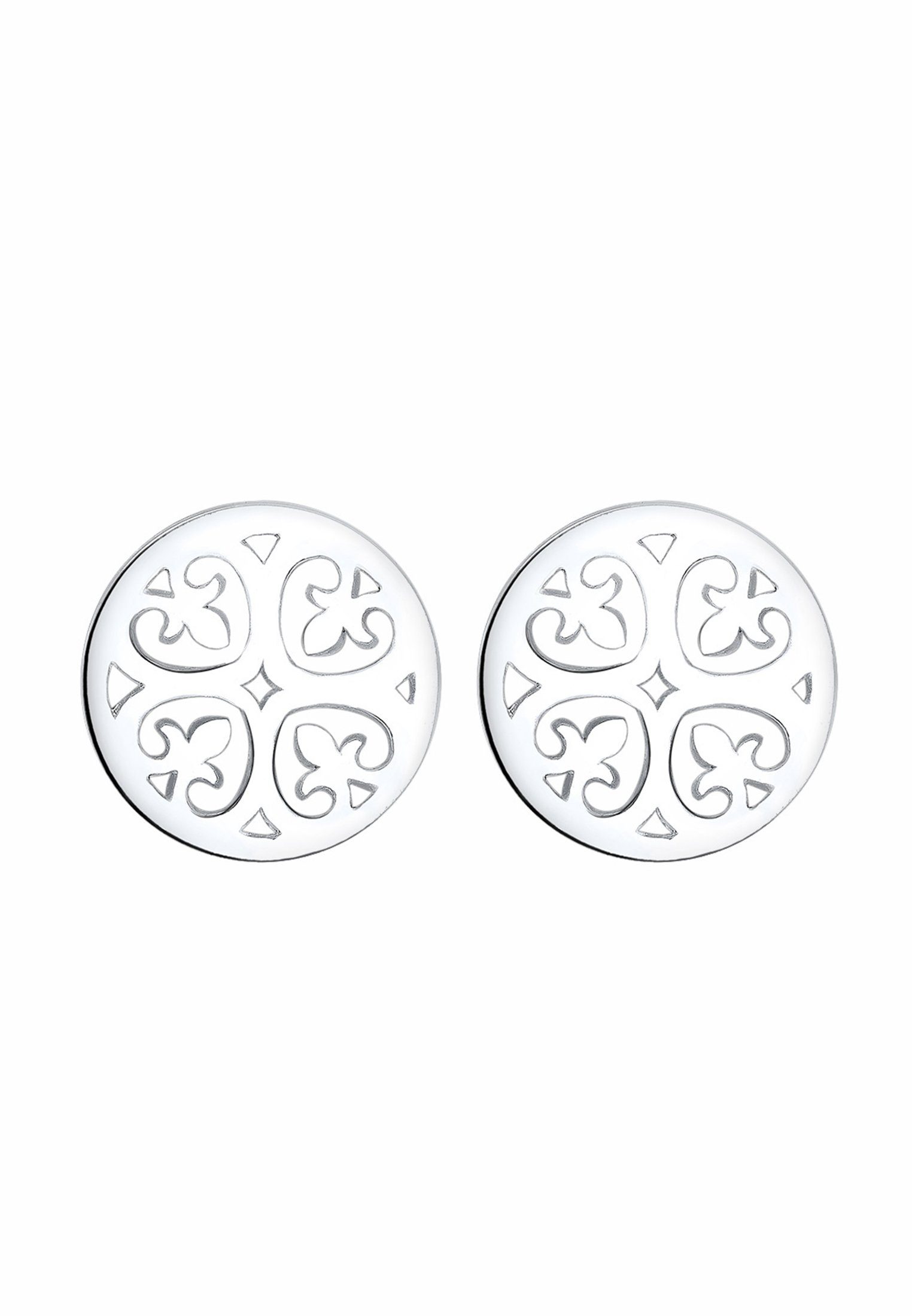 Ornament anlaufgeschützt Ohrstecker Paar Silber, Ornament, Schmuckstück und hochglanzpoliert Orientalisch Elli 925 Filigran