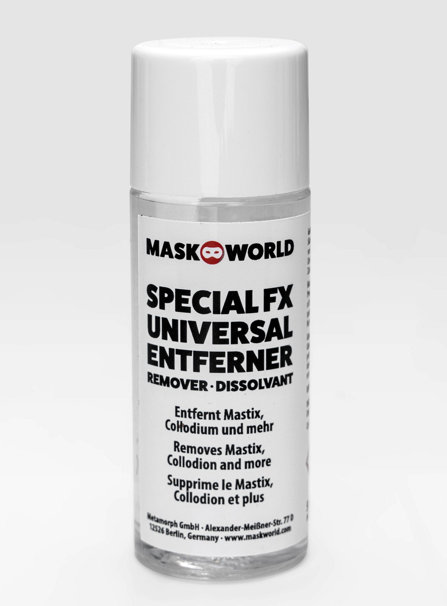 Maskworld Theaterschminke SFX Universal Entferner 50 ml, Entfernt Collodium, Mastix und mehr