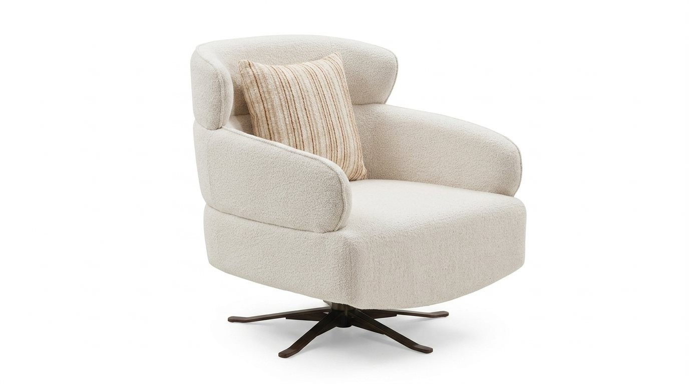Xlmoebel Drehsessel Modernes Sessel Polstersessel TV Sessel Lounge Sessel Beige Stoff Neu (Sessel, 1-St., 1-tlg), Drehbar