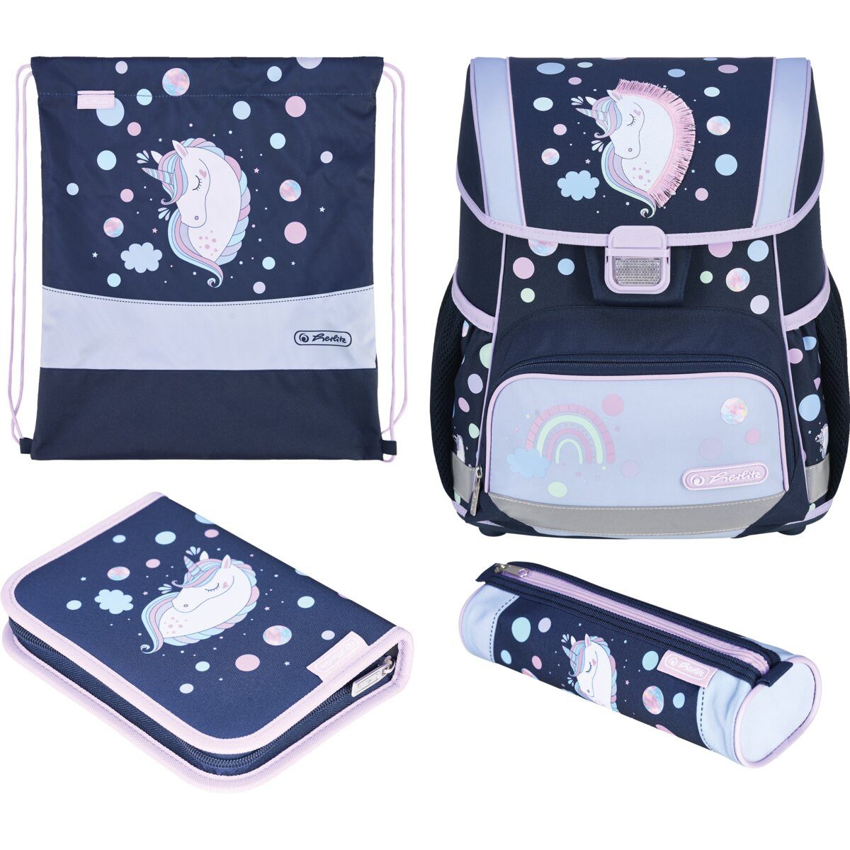 Herlitz Schulranzen Schulranzen Loop Plus Polyesther 310x390x220mm Unicorn Dreams