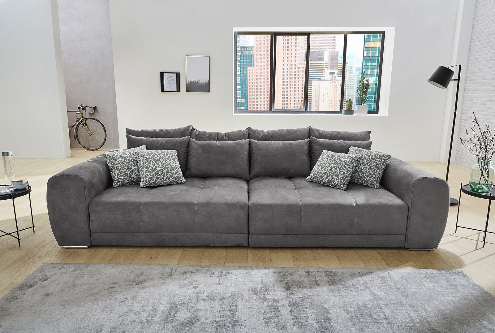 luma-home Big-Sofa 15114, XXL-Couch B306/T134/H86 cm, Liegefläche 120x240 c günstig online kaufen