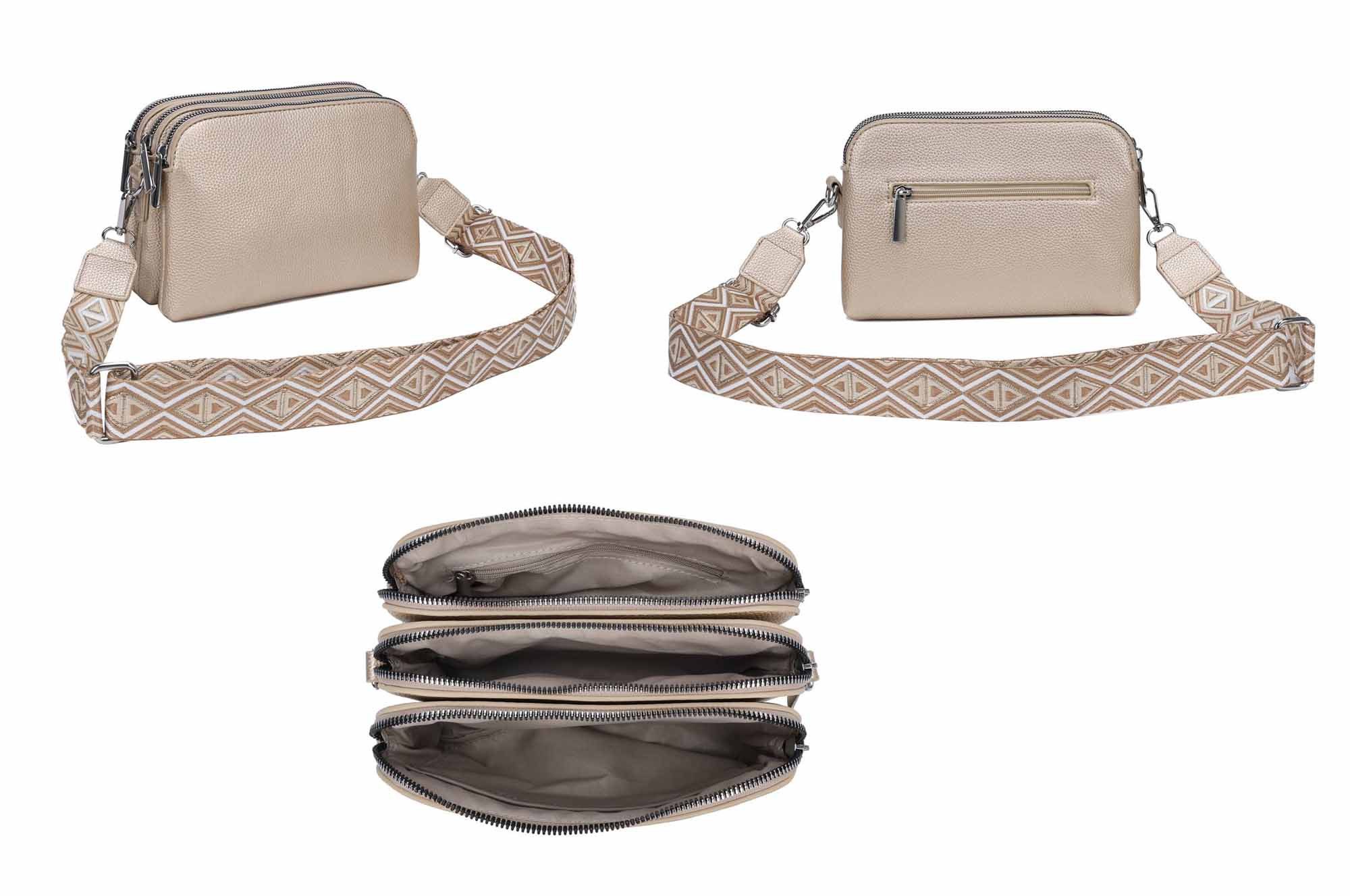 ITALYSHOP24 Schultertasche Damen Tasche Bodybag Umhängetasche Crossbody Bru günstig online kaufen