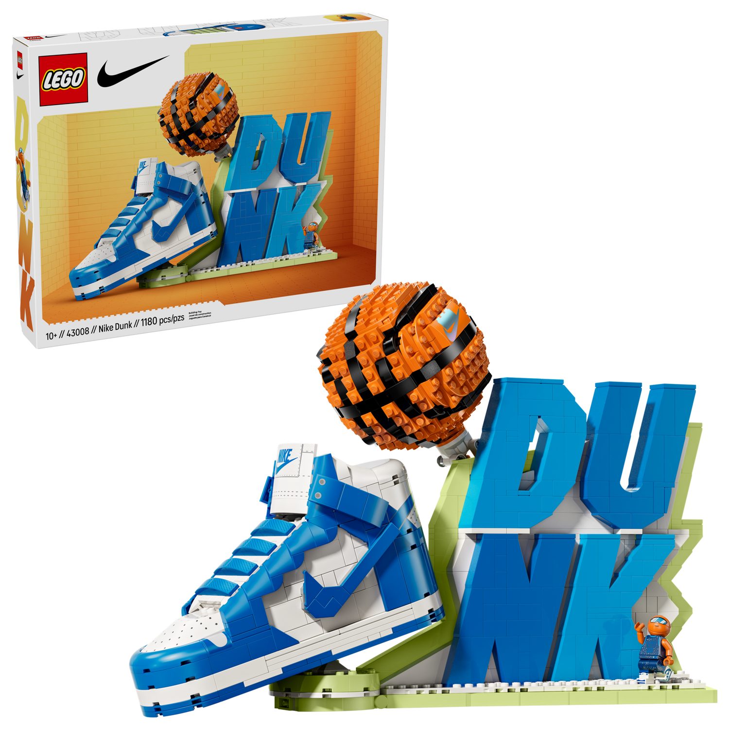 LEGO® Nike 43008 Nike Dunk x LEGO® Set Spielbausteine, (Set, 1180 St., Set)