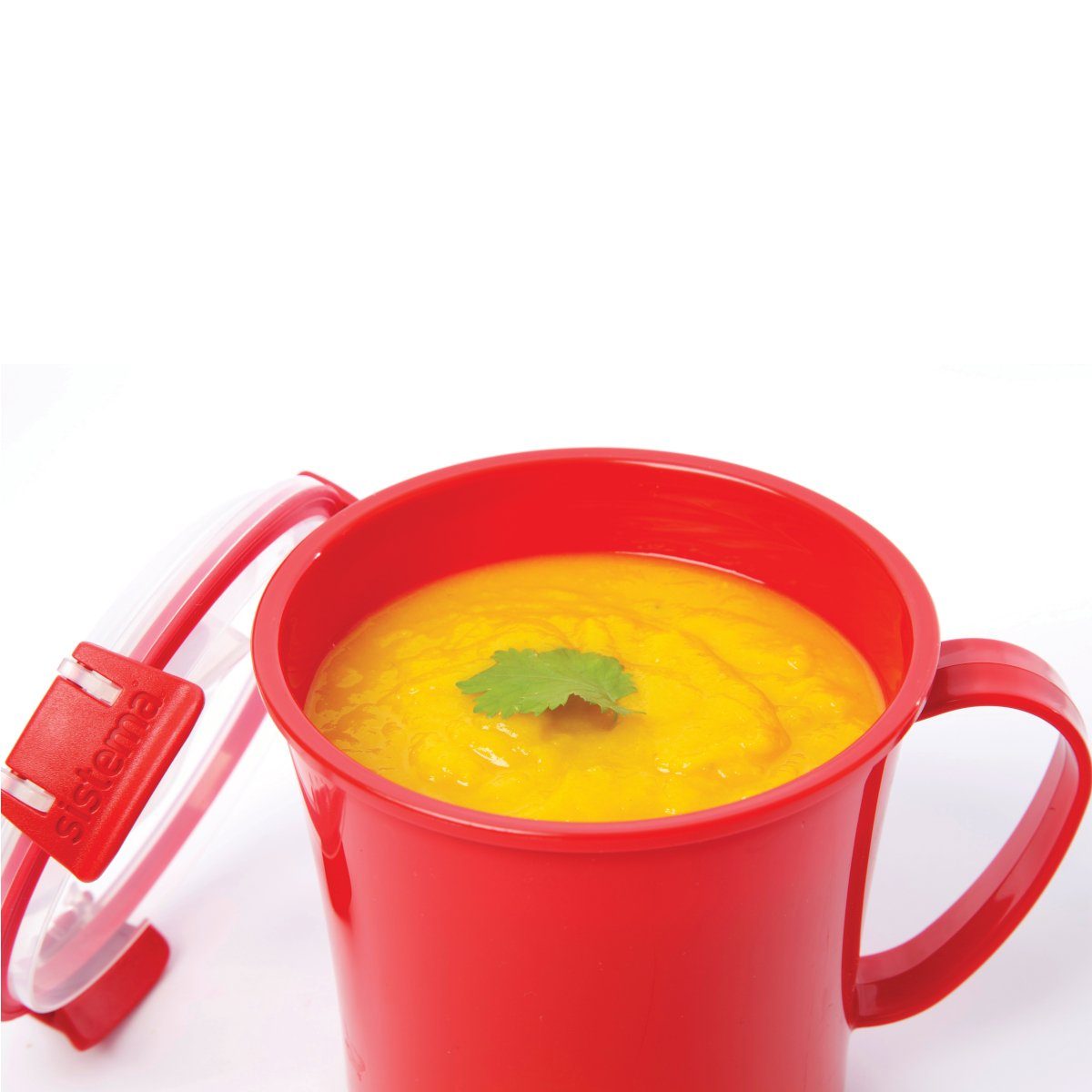 sistema Mikrowellenbehälter Mikrowellen Suppentasse rot, Kunststoff