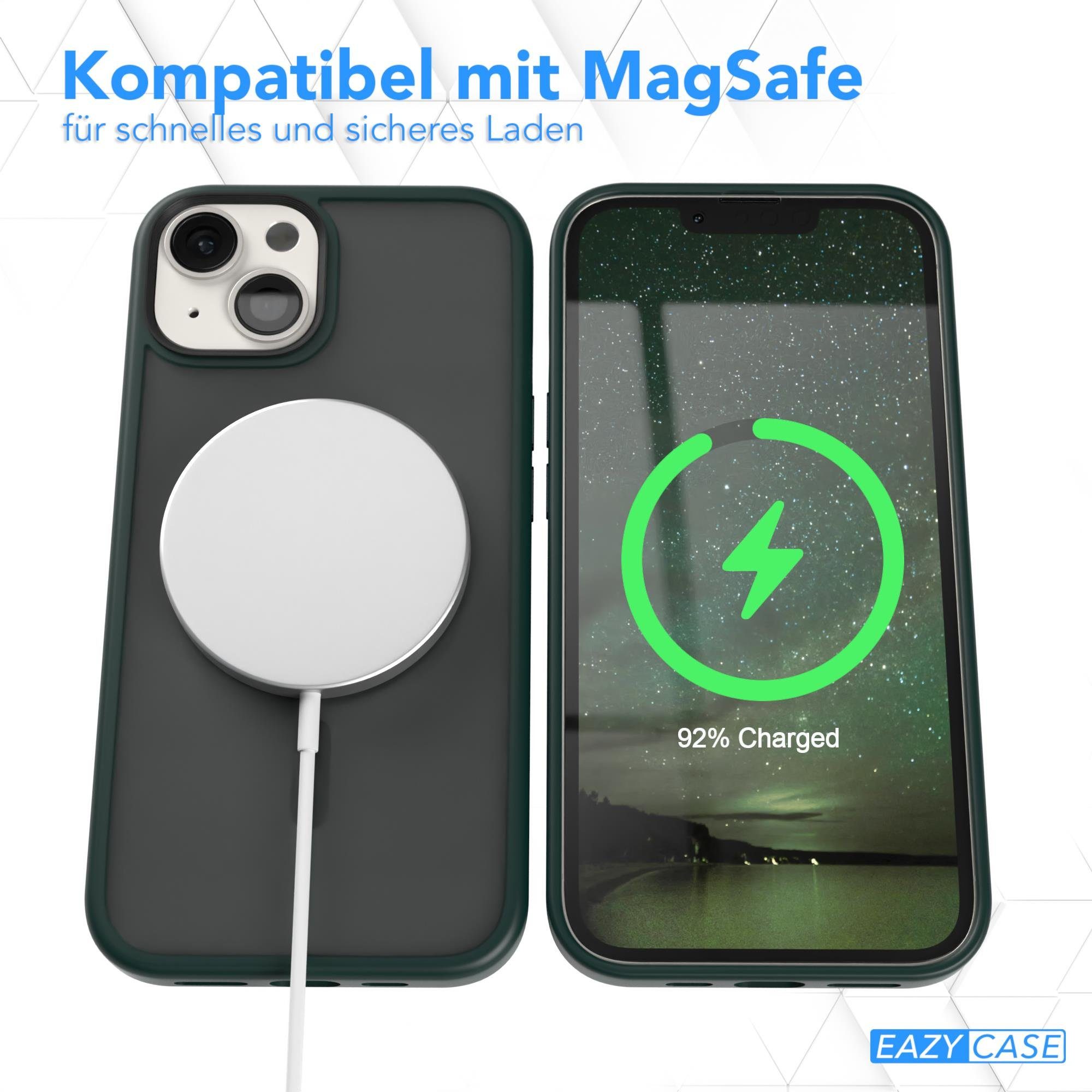 EAZY CASE Handyhülle Outdoor Case MagSafe für Apple iPhone 14, Backcover Tasche Case Schutzhülle mit Kameraschutz Bumper Dunkel Grün