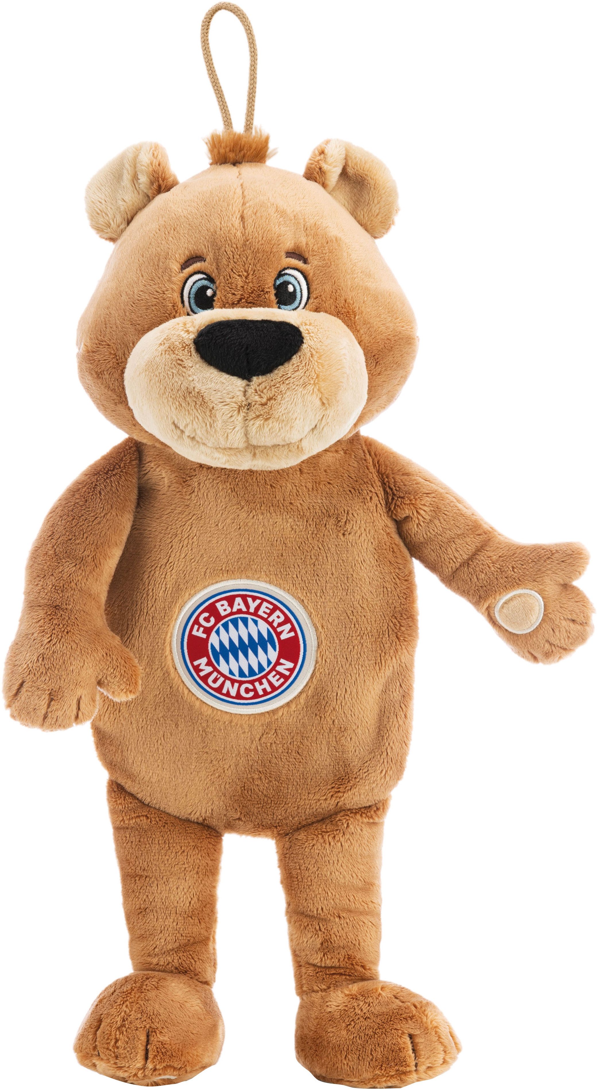 Nici Wärmflasche FC BAYERN MÜNCHEN Berni, 300 ml, 35 cm, 2in1 - Kuscheltier & Wärmflasche in einem