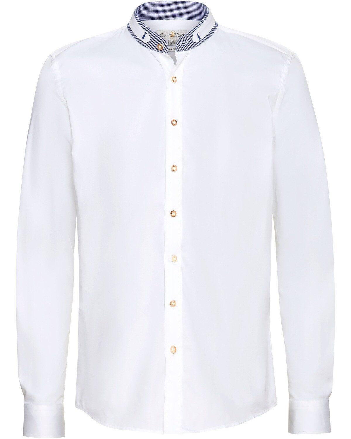 Almsach Trachtenhemd Trachtenhemd mit Stehkragen