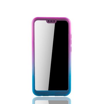 König Design Handyhülle Huawei P20 Lite, Huawei P20 Lite Handyhülle 360 Grad Schutz Full Cover Mehrfarbig