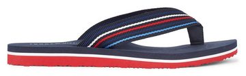 Tommy Hilfiger TH STRIPES BEACH SANDAL Zehentrenner, Sommerschuh, Schlappen, Poolsildes mit bunten Streifen