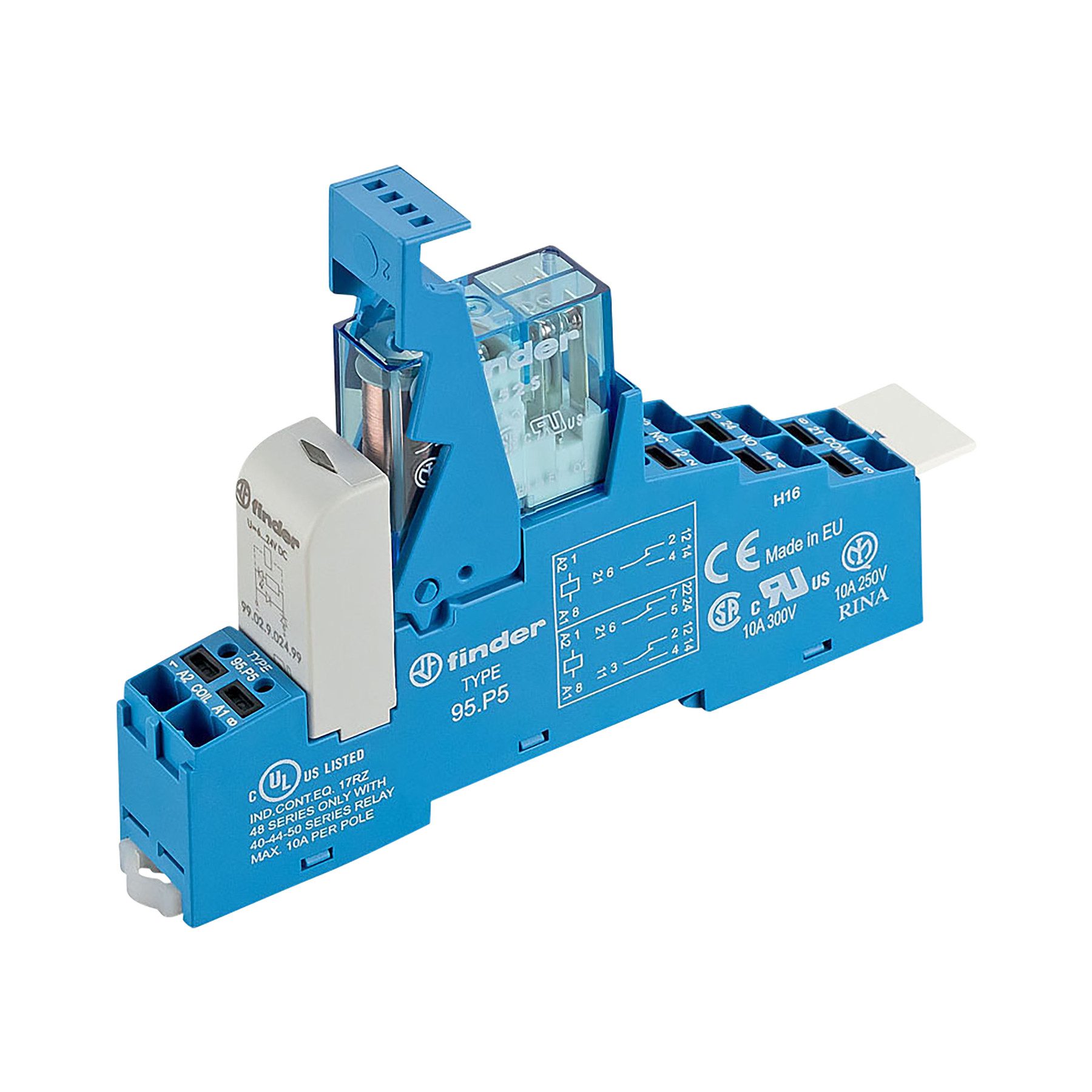 finder Relais-Modul FINDER Koppelrelais, 2 Wechsler, 8 A, Spule 24 V DC 48.P5.7.024.0050