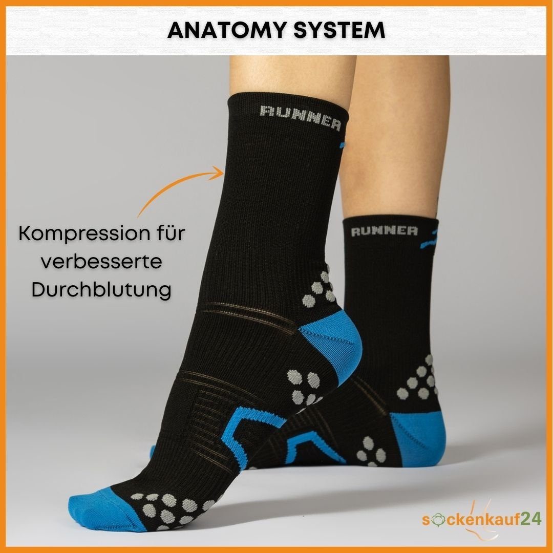 sockenkauf24 Laufsocken Sportsocken für Herren & Damen Laufsocken (3-Paar) Atmungsaktive Running Socks 50201P WP