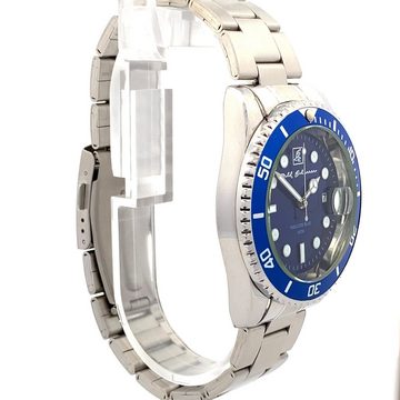 Ralf Scharrer Sportuhr TimeCode Blue Ziffernblatt Sunshine Blue; Gehäuse- Armband Silber, Silber blau, 2x Edelstahl, Metallarmband, bis 3ATM