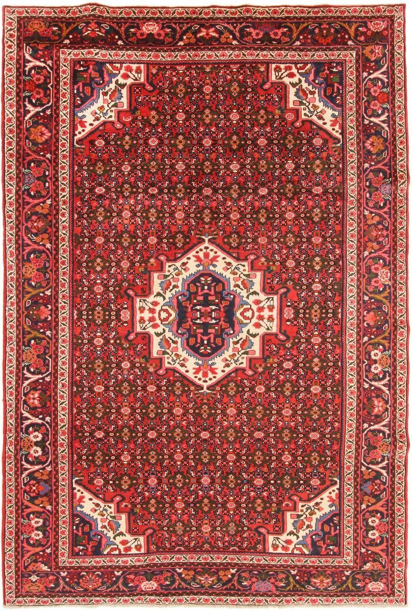 Orientteppich Hosseinabad 206x305 Handgeknüpfter Orientteppich / Perserteppich, Nain Trading, rechteckig, Höhe: 12 mm