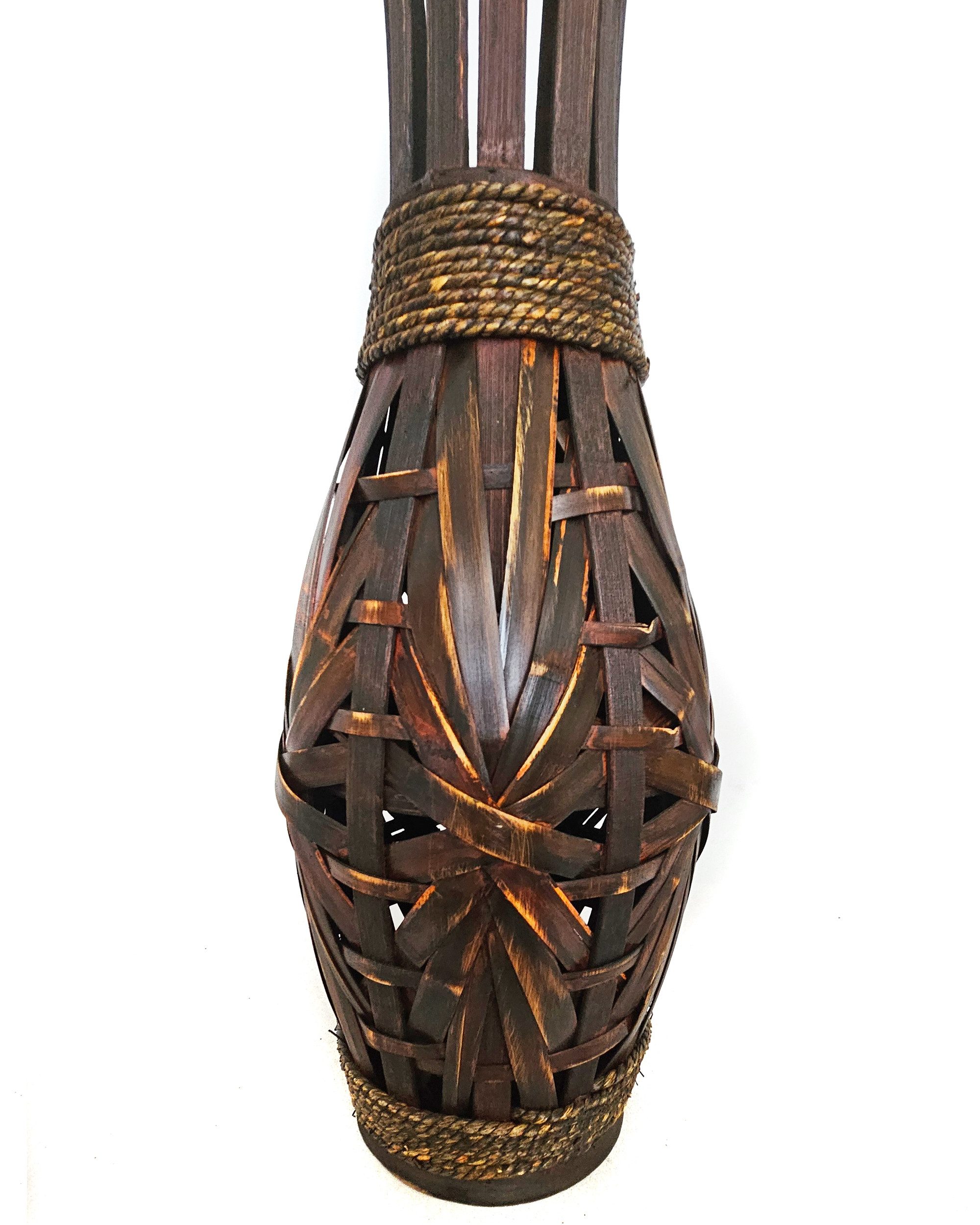 Yudu Bodenvase Bodenvase Blumenvase Pflanztopf Bambus Design handgearbeitet günstig online kaufen