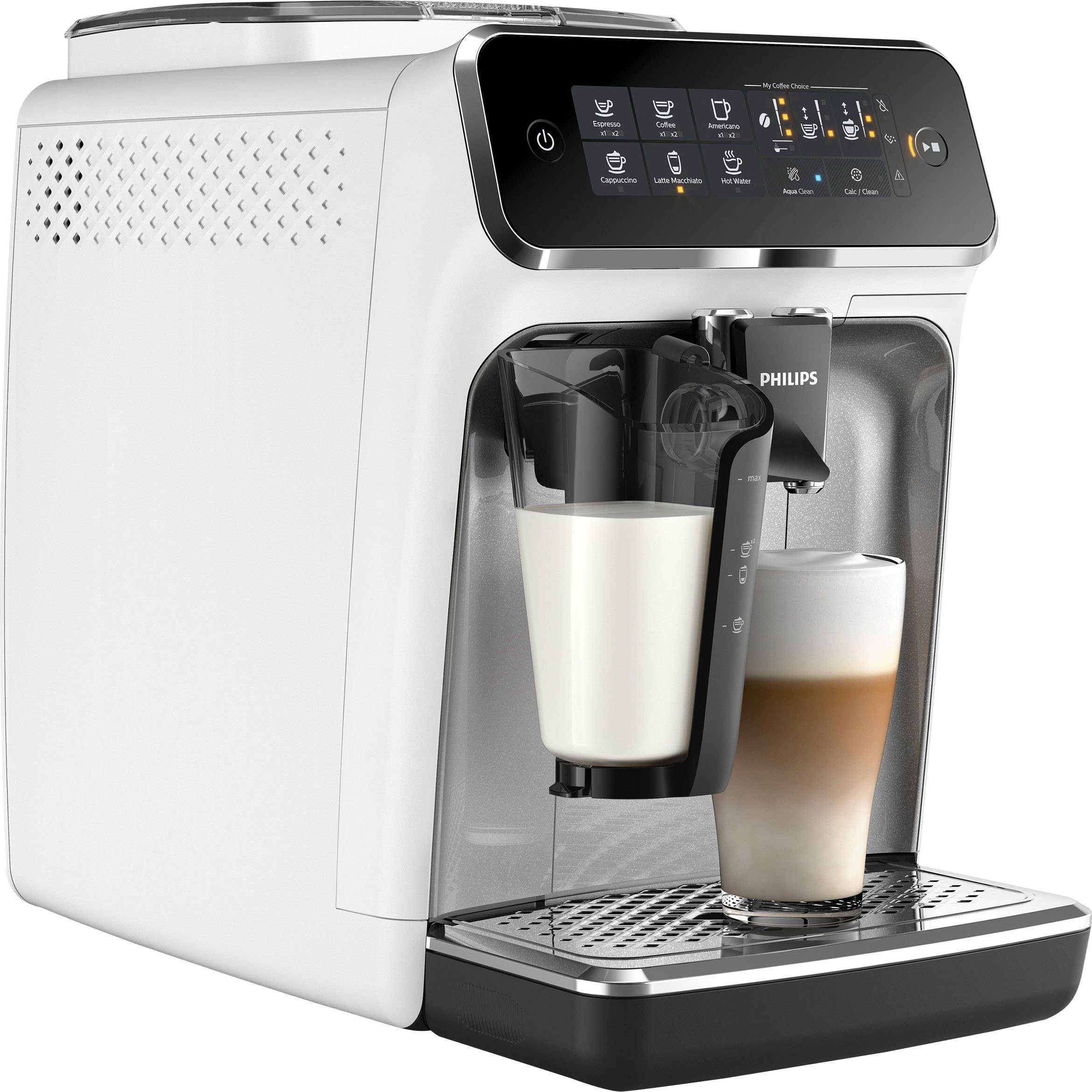 Philips Kaffeevollautomat 3200 Serie EP3243/70 LatteGo, weiß, inkl. gratis  Genusspaket im Wert von UVP 49,99 €