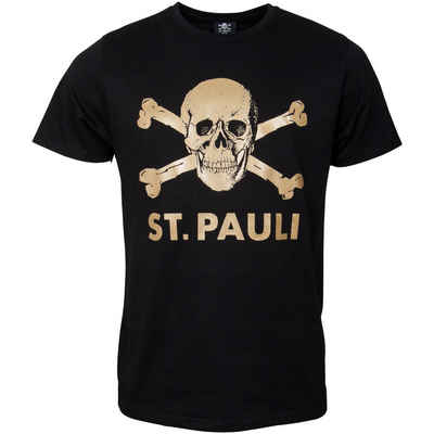 FC St. Pauli T-Shirt T-Shirt Totenkopf mit Muster/Farbe (Gold)