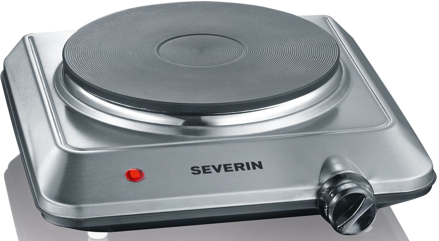 Severin Einzelkochplatte KP 1092, platzsparend, Kontrollleuchte, Edelstahl, Drehregler