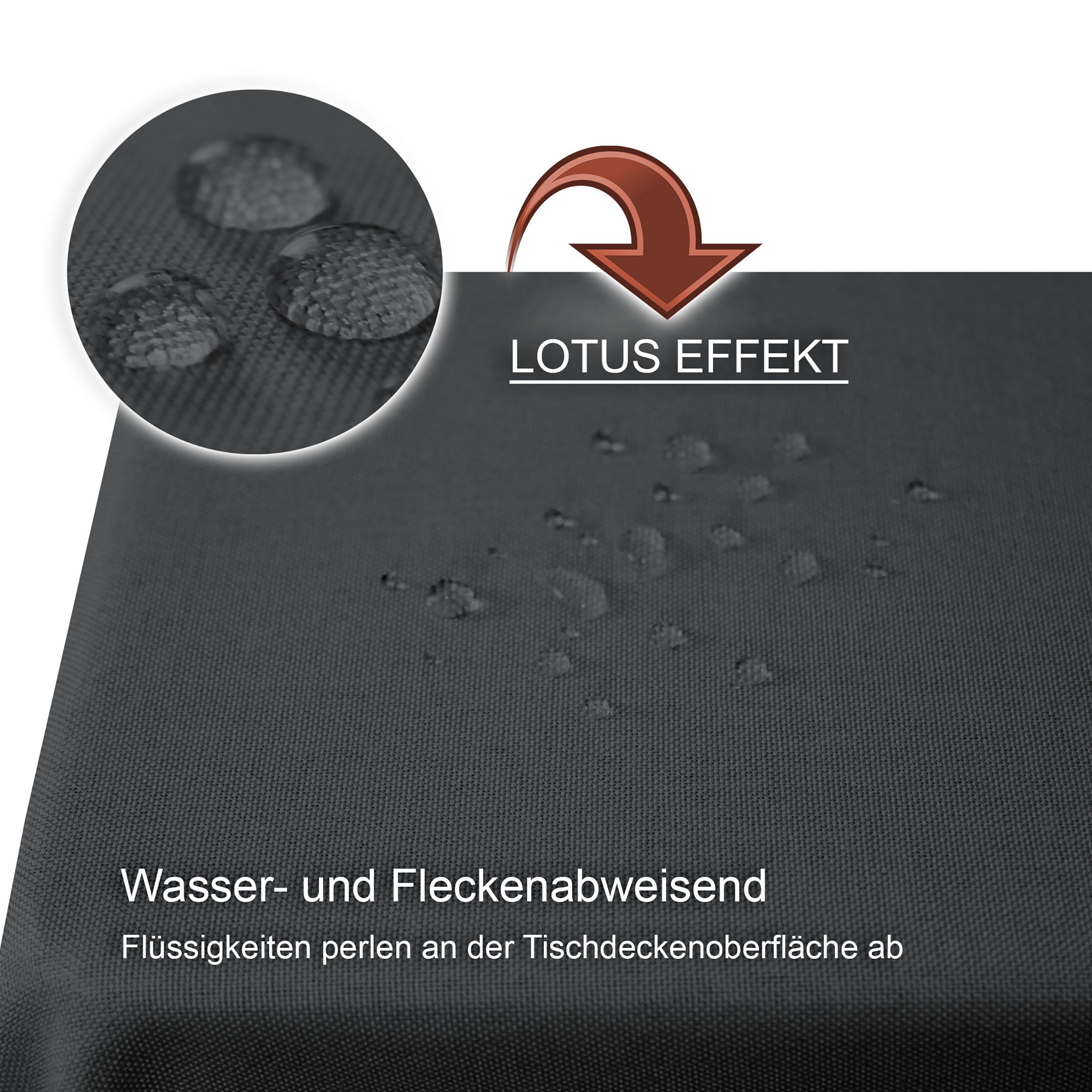 Haus und Deko Tischdecke Tischdecke Leinenoptik 90x90 cm eckig beschichtet wasserabweisend (1-tlg)