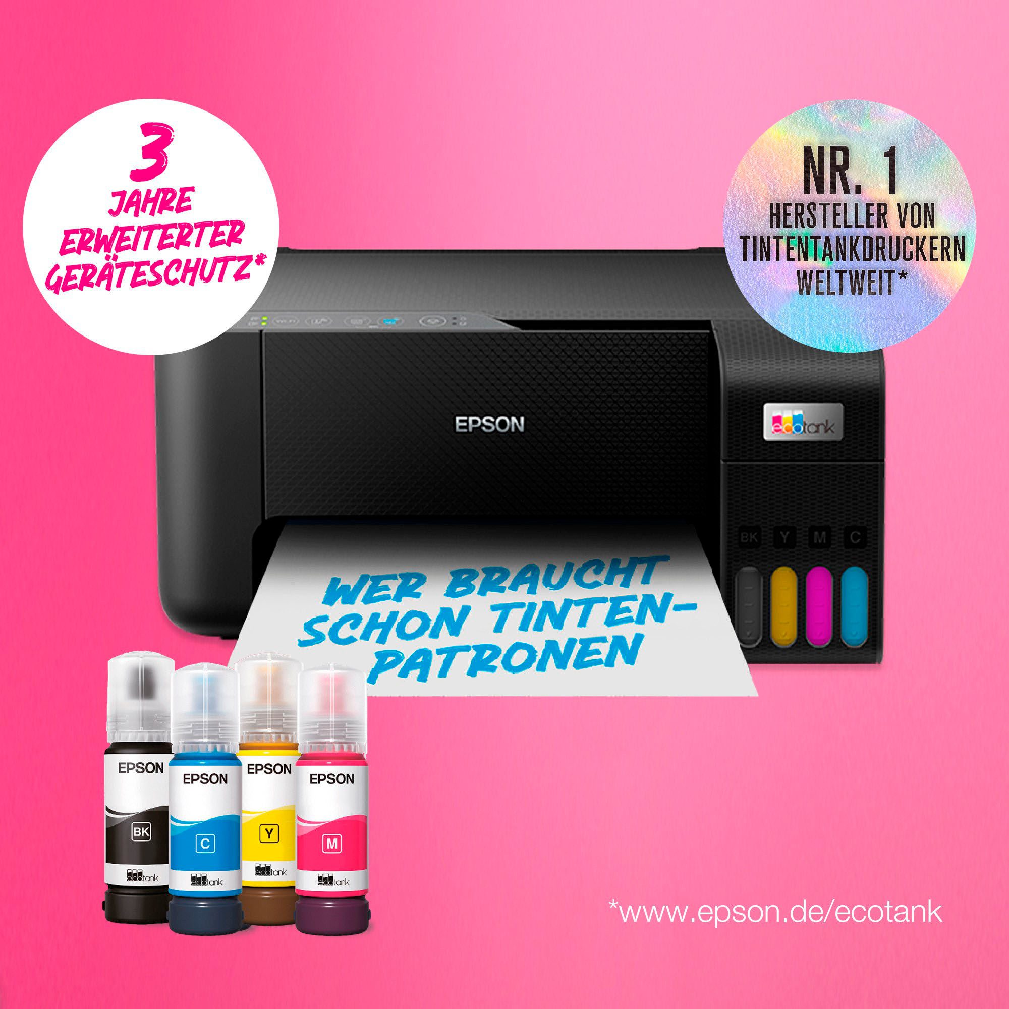 Epson EcoTank ET-2862 Multifunktionsdrucker, (WLAN (Wi-Fi), Einfaches, unkompliziertes Tintentanksystem zum Nachfüllen)