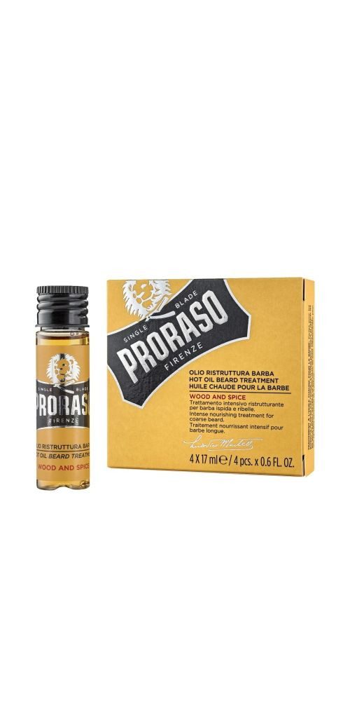PRORASO Bartöl Proraso Hot Oil Treatment Wood & Spice 4x17ml