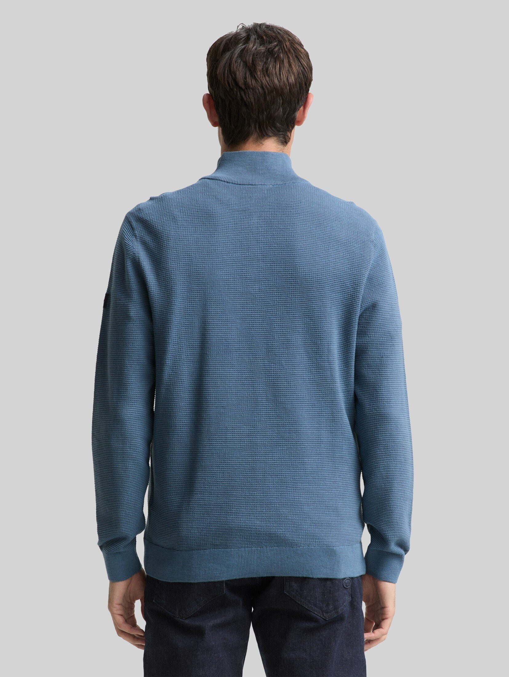 TOM TAILOR Strickpullover Pullover & Strickjacken Troyer Strickpullover aus Baumwolle