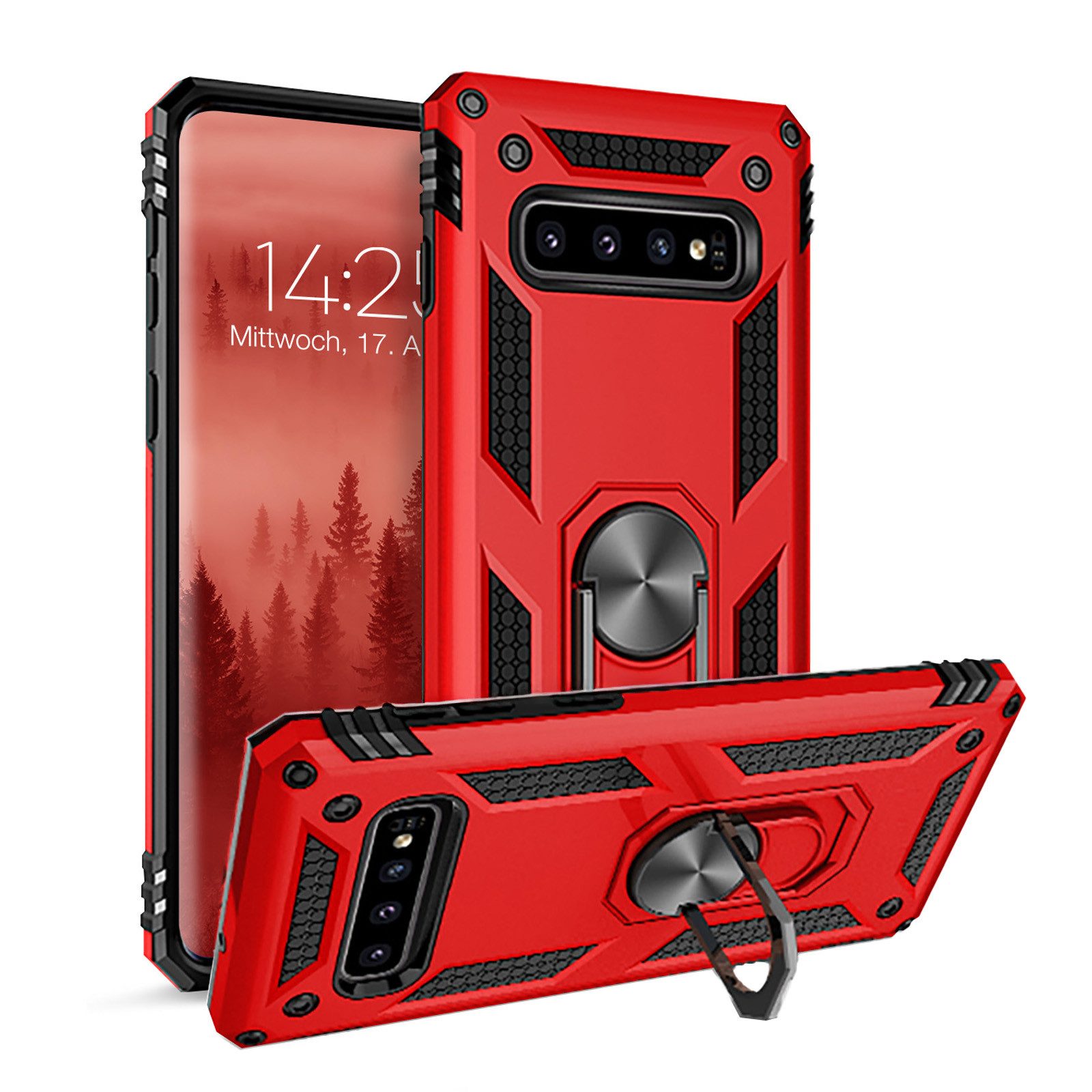 Tec-Expert Handyhülle Outdoor Cover Hülle für Samsung Galaxy S10 6.1 Zoll, 6.1, Premium Hülle aus verstärktem Polycarbonat