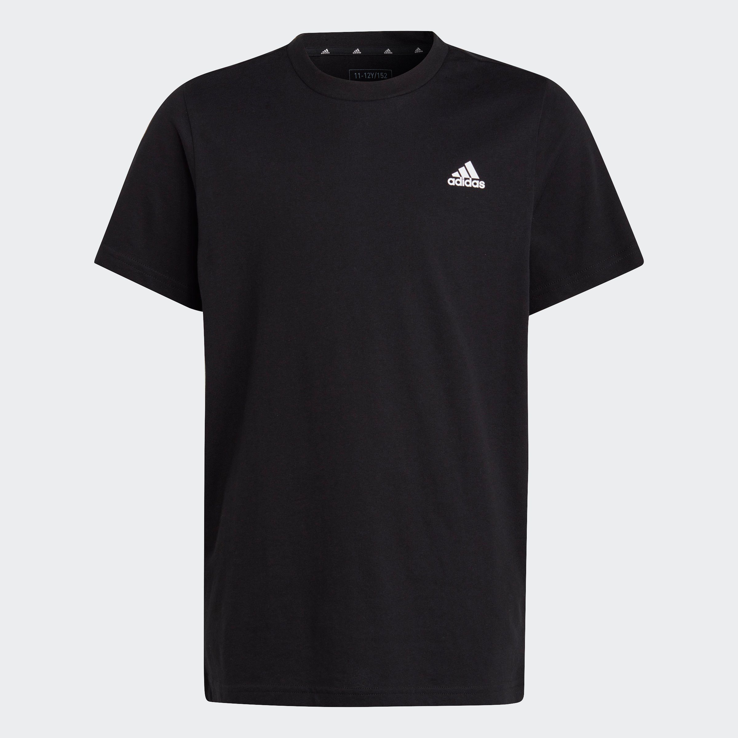 adidas Sportswear T-Shirt ESSENTIALS SMALL Black / White COTTON LOGO