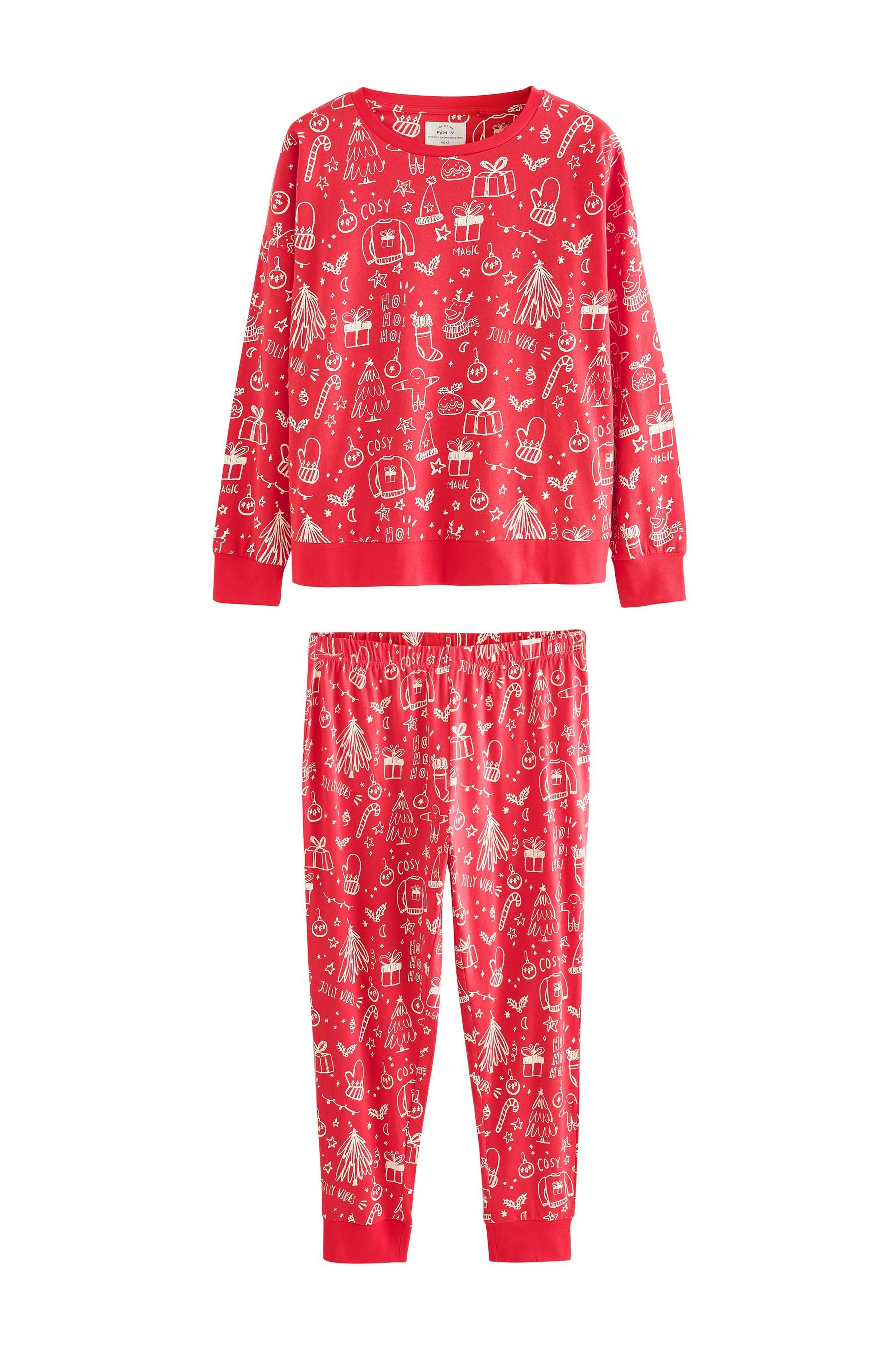Next Pyjama Langärmeliger Familien-Schlafanzug, Weihnachten (2 tlg)