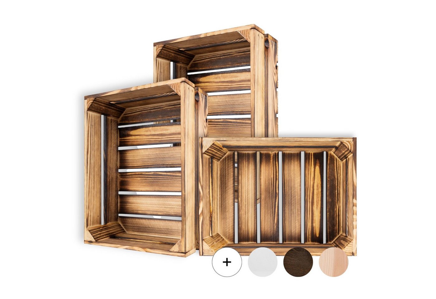 Creative Deco Holzkiste Kiste Holz Deko Holzkiste, Obstkiste Weinkisten Apfelkiste