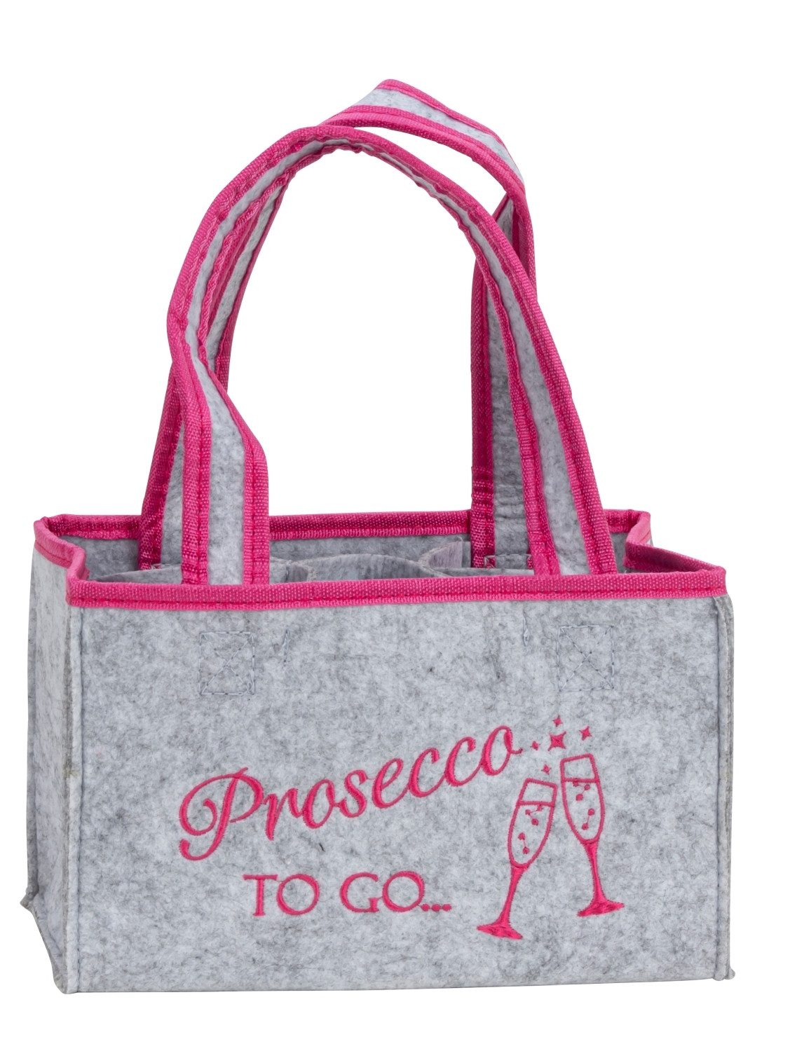 LB H&F Lilienburg Weinflaschenhalter Tasche Flaschen Getränkeflaschen Sektflaschentasche Frau, (Frauen Flaschentasche Filz rosa grau Flaschen Weinflaschentasche Sektflaschentasche Prosecco Flaschenhalter Flaschenträger Geschenk Idee Verpackung Wein Sekt Geschenkverpackung Geschenktasche Geburtstag Jungesellinen Abschied Party Gartenparty Mädelsabend zwei Flaschen viele Flaschen Weinträger Mitbringsel Freundin Junggesellinnenabschied Geburtstagsgeschenk Tragetasche Spruch witzig lustig)