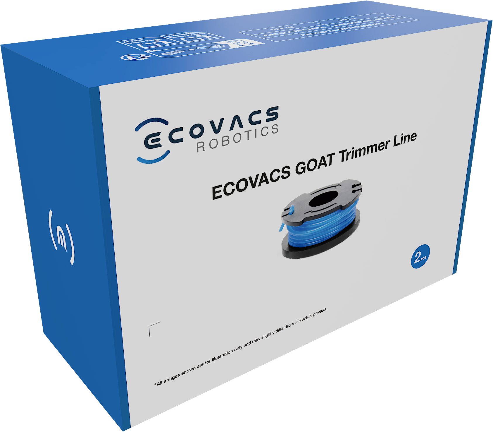ECOVACS Trimmerfaden GOAT Trimmer Line - GKT010002, 6 m Länge, (Set, 2-St., 2x 3m Ersatz-Trimmerfaden)