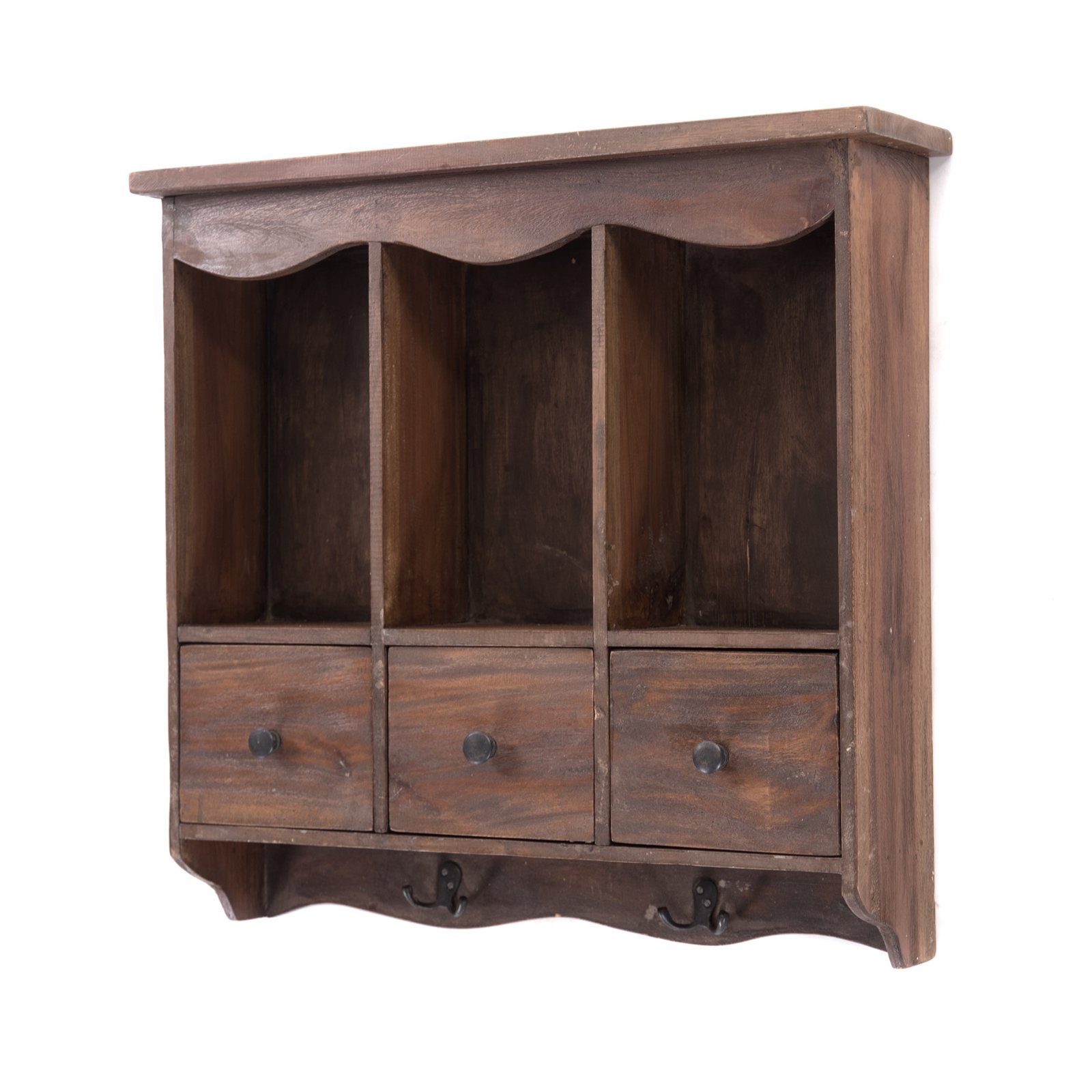 DESIGN DELIGHTS Wandregal WANDREGAL "BELLE", Altholz massiv Holz, 62 cm, Kü günstig online kaufen