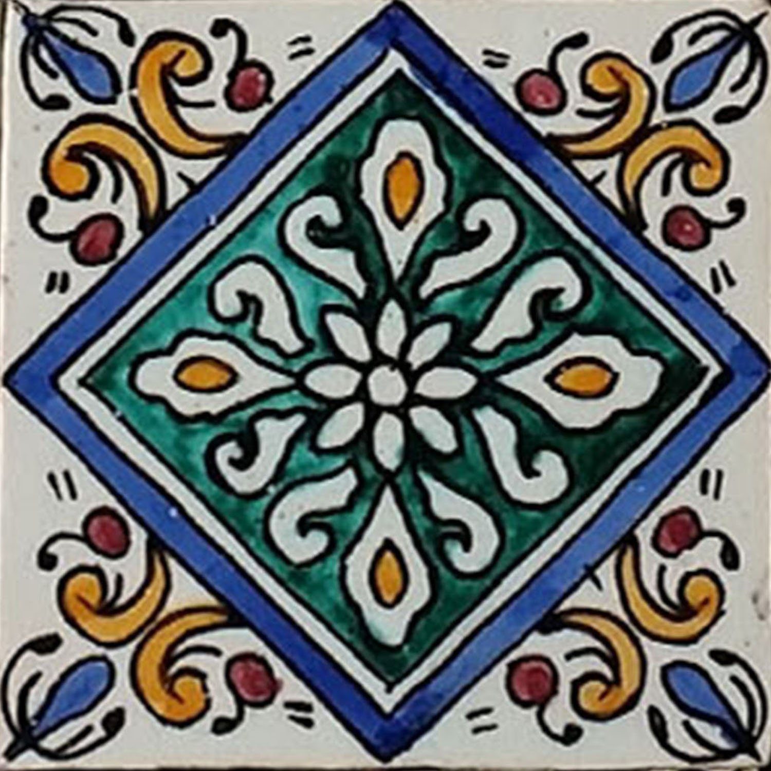 Wandfliese Casa Kunsthandwerk Moro Leys Fliese orientalische schöne Badezimmer, Dusche für aus Casa Keramikfliese HBF8023, handbemalte Küche Marokkanische Mehrfarbig, cm 10x10 Wandfliese bunt, Moro Marokko