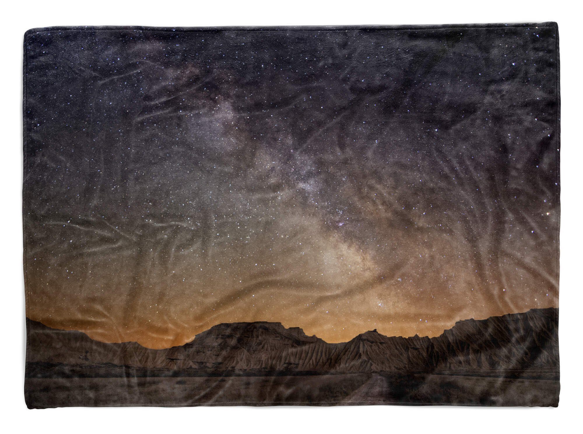 Handtücher Sinus Art Saunatuch Fotomotiv Sterne, Kuscheldecke (1-St), mit Baumwolle-Polyester-Mix Berge Handtuch Strandhandtuch Handtuch Nachthimmel